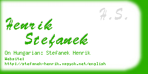 henrik stefanek business card